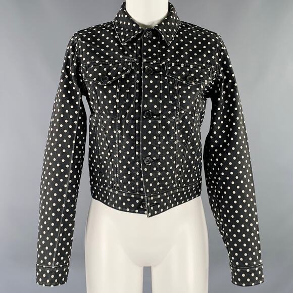 COMME des GARCONS Size M Black White Polyester Polka Dot Jacket - Picture 1 of 7
